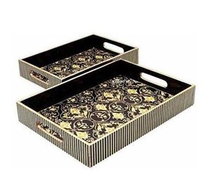 Nouveau Plateau de Service en Bois au Design Personnalisé pour la Vente Chaude – Plateau de Rangement Alimentaire 100% Haute Qualité, Style Haut de Gamme - Product Image 2