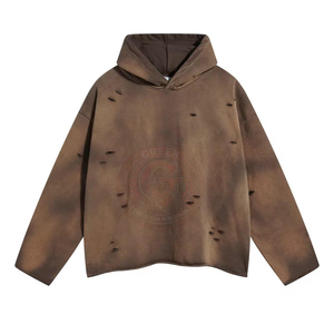 Sudadera con Capucha de Felpa Lavada al Ácido para Mujer, de Algodón Premium, Oversize, con Corte Relajado para Uso Casual y a la Moda - Product Image 3