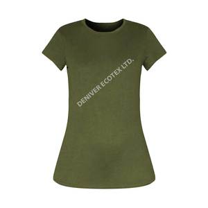 100% coton mélangé basique coupe ajustée T-Shirt col rond T-shirt surdimensionné filles T-shirt poids lourd OEM blanc uni solide t-shirts - Product Image 2