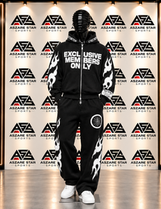 Conjunto de Chándal Holgado Personalizado de 500 g/m² en Felpa Francesa de Algodón, Sudadera con Cremallera y Pantalones Deportivos para Hombre - Product Image 1