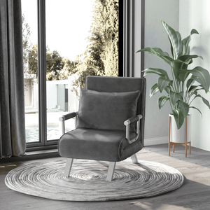 Sofá Cama con Estructura Metálica para Sala de Estar, Cómodo, en Forma de L, Reclinable, con Brazos Cuadrados, Plegable y Suave para Uso Doméstico - Product Image 1