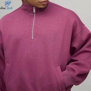 Ensemble survêtement streetwear personnalisé pour homme – Sweat-shirt demi-zip et pantalon – Confortable, décontracté, sportswear, usage quotidien, imprimé logo 100% - Product Image 6