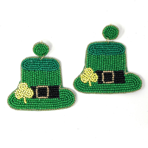 Sombrero Pop-Up de San Patricio al por Mayor, de Alta Costura para Mujer, con Bordado de Cuentas de Semillas Multicolor, BY MULTI CRAFT - Product Image 1