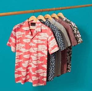 All Over Printing Design High Quality Pique Vacation Hawaiian Beach <b>Dress</b> Shirt for <b>Men</b> - Product Image 3