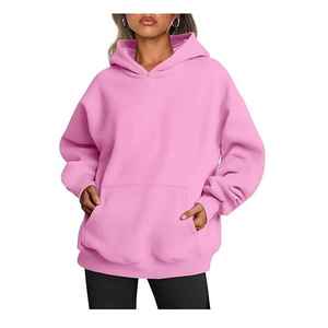 Sudaderas con Capucha Personalizadas con Logotipo OEM para Mujer, Sudaderas Holgadas Bordadas Lisas 100% Algodón, Sudaderas Extra Grandes para Mujer - Product Image 5
