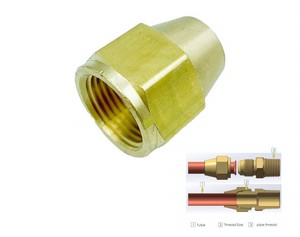 Conector de latón pulido de rosca recta con tuerca corta para tuberías de pulgada, OEM para fontanería y tuberías de gas (AOL-151) SAE # 010110 - Product Image 6