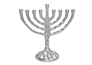 Candelabro de menorah de 9 brazos Brillante De plata sólida personalizado precio bajo tendencia nuevo diseño hecho a mano mejor Metal sin llama - Product Image 5