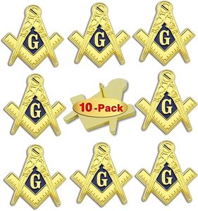 Lot de 10/20/50/100 épingles de revers maçonniques en métal – Broche souvenir de la Franc-Maçonnerie - Product Image 1