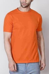 Chemise à manches courtes en tricot ajustée de qualité supérieure avec logo sur le devant pour homme, col rond - Product Image 5