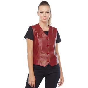 Chaleco de Cuero Negro para Mujer, Estilo Moto, Corte Corto, Cierre Frontal con Cremallera, Sin Mangas, Personalizado, en Oferta - Product Image 2