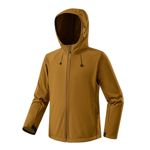 Men's Hooded <b>Fleece</b> <b>Jacket</b> Windproof Zipper Closure Casual Autumn Regular Fit Solid <b>Black</b> Polyester - Product Image 5