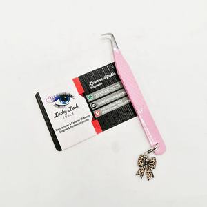 Pinzas profesionales de Extensión de pestañas de acero inoxidable, la mejor Etiqueta Privada, abalorios de arco de bota delgada, puntas de fibra, pinzas sostenibles - Product Image 3