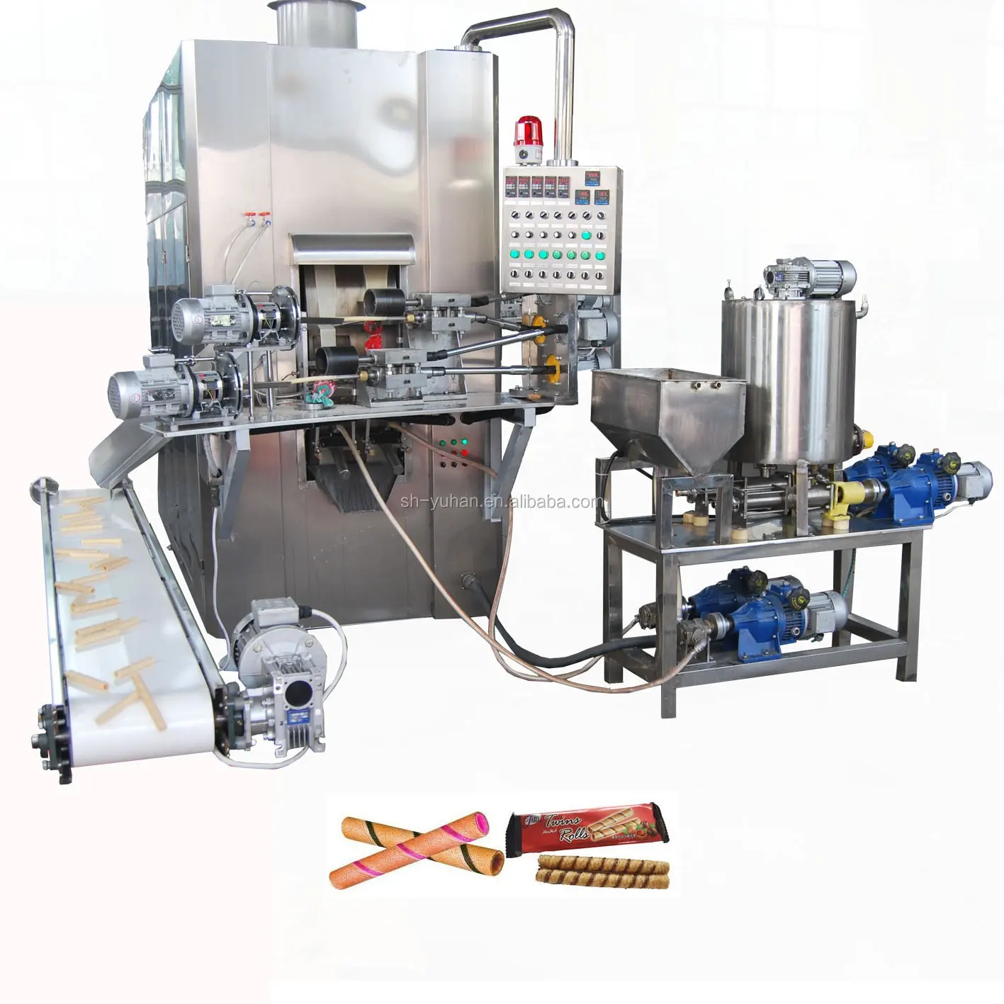 Line For Production Of Wafer Roll Machinery Making Wafer Roll 2024 New Wafer Rolls Making Equipment