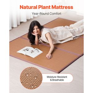 Tappetino Tatami Giapponese in Rattan Naturale Intrecciato a Mano 80 X 55 Pieghevole Antiscivolo Facile da Pulire per Esercizi - Product Image 4