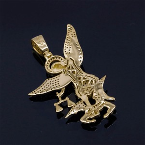 Pendentif Ange en Cristal Glacé, Bijou Hip Hop Iced Out, Collier Pendentif Luxe Iced Out Hip Hop - Product Image 3