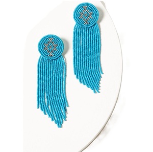 Artistic Seed <b>Beads</b> Drop Earrings Christian Design <b>Colorful</b> Customized Luxury Fashion Stylish Trendy - Product Image 4