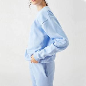 Customizable Women's Two-Piece Casual Winter Set Knitted Hoodie Pants Solid Plus Size Pattern Decoration Fall Season Packed <b>Bag</b> - Product Image 6