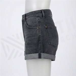 Sexy Y2K Women Denim Shorts Customized Color Straight Leg <b>Elastic</b> High <b>Waist</b> Vintage Summer <b>Jeans</b> Casual Streetwear - Product Image 3
