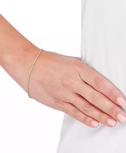 Italian <b>Silver</b> 2-Pc. <b>Set</b> Polished Rope Link Collar <b>Necklace</b> & Matching <b>Bracelet</b> | Macy's - Product Image 4