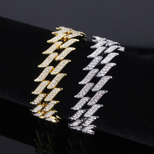 Chaîne cubaine à griffes entièrement pavée de diamants Moissanite en argent 925, collier Hip Hop - Product Image 5