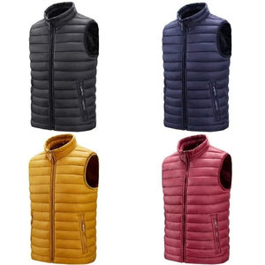 Wholesale Plain <b>Men</b> Hooded Puffer <b>Vest</b> Quilted <b>Thermal</b> Heat Reflective Gilet - Product Image 4