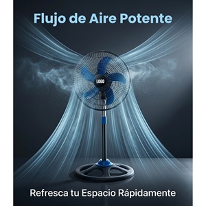 Ventilador de Torre de 10 Pulgadas con 5 Aspas, Pedestal de Plástico de Alta Velocidad, 110V, Encendido Manual, Eléctrico, para Hogar y Garaje - Product Image 3