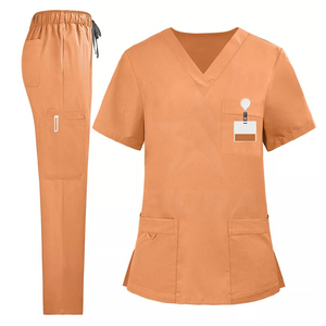 Ensemble de blouses médicales en gros pour femmes, uniforme d'infirmière, personnalisable avec logo, anti-plis, pour chirurgie, modèle à la mode - Product Image 1