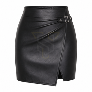 Jupe longue décontractée en cuir pour femme avec logo personnalisé, coupe-vent, taille haute, respirante, mi-mollet - Product Image 1