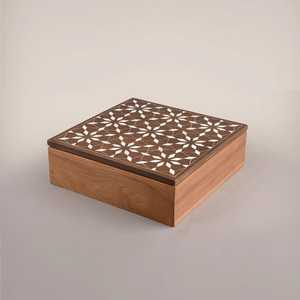 Handmade Black Bone Inlay Floral Vine Jewelry <b>Box</b> Rectangular Wooden <b>Keepsake</b> Chest Luxury Mother of Pearl Style Storage Case - Product Image 1