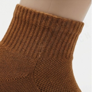 Brown Crew <b>Socks</b> Solid Color Knitted Breathable Casual Daily Wear Adult Autumn Style - Product Image 4