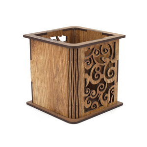 MDF Pen Holder Cup <b>Creative</b> Stationery Holder Desktop Organizer with Calendar Use for Hotel Tables - Product Image 5