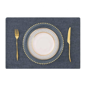 Mantel Individual de Color Azul Marino Sólido Pastel, al por Mayor, Lavable, Resistente a la Decoloración, 13x20 Pulgadas, Seguro para la Piel, Coloración de 230 g/m², Tejido Fino - Product Image 1