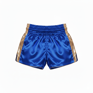 OEM Muay Thai Boxing Fight Shorts Factory <b>Direct</b> Wholesale Price 100% Polyester/Silk Breathable Front Logo Customized Solid - Product Image 2