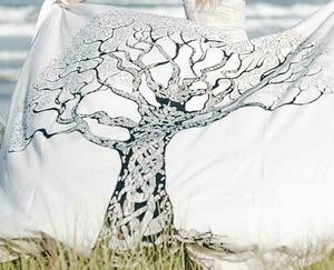 Tapestries Twin Size Cotton Dry Tree White Color Printed Wall Hanging Multiple Color Wonderful By Indian Consigners - Product Image 3