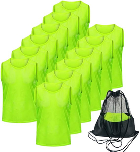 Custom 100% Polyester Reversible Short Sleeve Printed Breathable Lightweight <b>Training</b> Vests Soccer Sport <b>Bibs</b> - Product Image 1