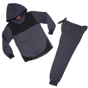 Boys Gray Cotton French Terry Hoodie and <b>Pants</b> Set Children High-Quality Grey Kids Tracksuit - Product Image 3