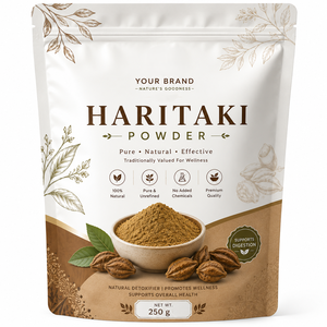 Poudre de Haritaki en vrac à mailles fines, qualité supérieure, 100 % naturelle, de qualité alimentaire, poudre de Terminalia Chebula, fournisseur en gros d'Inde - Product Image 1