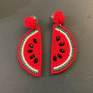 Pendientes de botón coloridos con cuentas hechos a mano para mujer, estilo clásico de boda, de cristal de limón, artesanía Ziyan, modelo ZH-0218 - Product Image 4