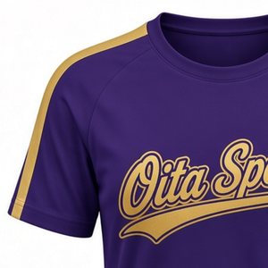 Maillot de cheerleading violet et or à manches courtes, uniforme d'équipe sportive, vêtements de sport pour l'entraînement et la compétition des équipes de cheerleading - Product Image 6