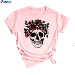 Camiseta Unisex con Estampado de Rosas y Mariposas, Estilo Dulce y Encantador, Holgada, Transpirable, para Mujer, Camiseta con Estampado Gráfico de Manga Corta - Product Image 3