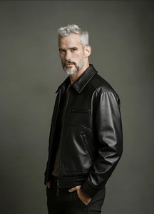 Bomber Jacket Made Genuine Sheep Skin Cargo Style Pockets Stand High Quality Aviation Hooded Garment Dyed Windproof Men - Product Image 4