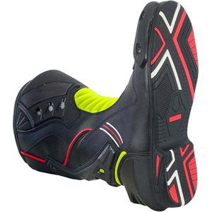 Chaussures de moto pour hommes, bottes de course en cuir imperméables à la cheville, semelle antidérapante, chaussures longues imperméables - Product Image 2