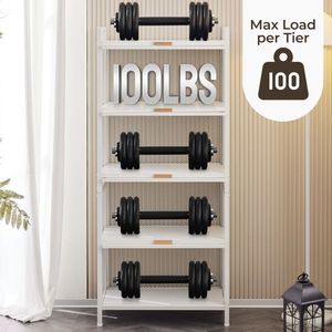 Multifunctional 5-Layer Storage Cabinet with Kitchen Bread Rack & Microwave Rack Pantry Storage for Living Room - Product Image 4