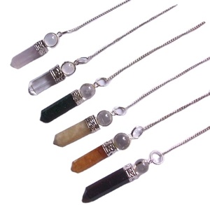 Mélange de pierre précieuse pendule à bille et crayon, vente en gros, - Product Image 1