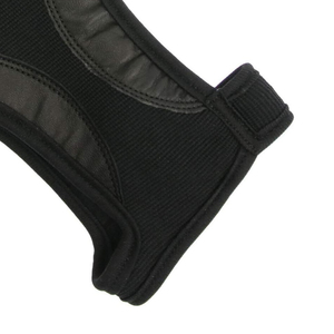 Custom Wholesale Black Breathable Mesh 3 Finger Archery Shooting <b>Glove</b> with Leather Trim and Adjustable Wrist Strap - Product Image 5