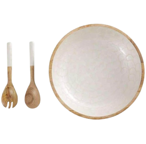 Elegancia Natural: Ensaladera Artesanal de Madera. Belleza Orgánica: Tazón de Madera Ecológico para Servir - Product Image 1