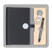 Agenda de Cuero con Bolígrafo y Llavero, Regalo Personalizado, Set de Regalo Corporativo, Elegante Kit de Oficina, Graduación, Día de la Madre, San Valentín