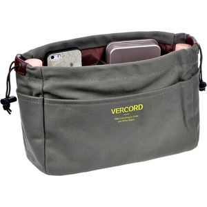 Grande Organizer per Borsa in Tela Verde Militare con 10 Tasche, Robusto Inserto per Borsa da Donna - Product Image 1