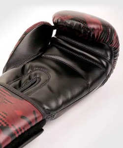 Red <b>Black</b> Camo Boxing Gloves Leather <b>Velcro</b> Wrist Strap for Adult Training - Product Image 2