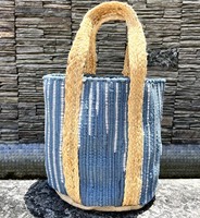 Sac messager tendance en coton et jute écologique de haute qualité, style bohème vintage, avec deux sangles, taille personnalisable